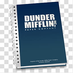 The Office Collection, Dunder Mifflin notebook transparent background PNG clipart