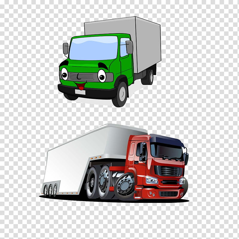 Light, Semitrailer Truck, Garbage Truck, Cartoon, Drawing, Comics, Transport, Vehicle transparent background PNG clipart
