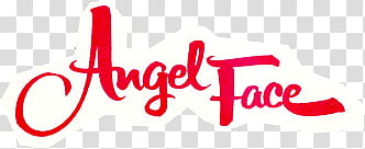 Lovely Text Cut, Angel Face text transparent background PNG clipart