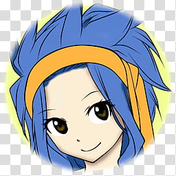 Fairy Tail Icon , Reby, blue haired female anime character transparent background PNG clipart