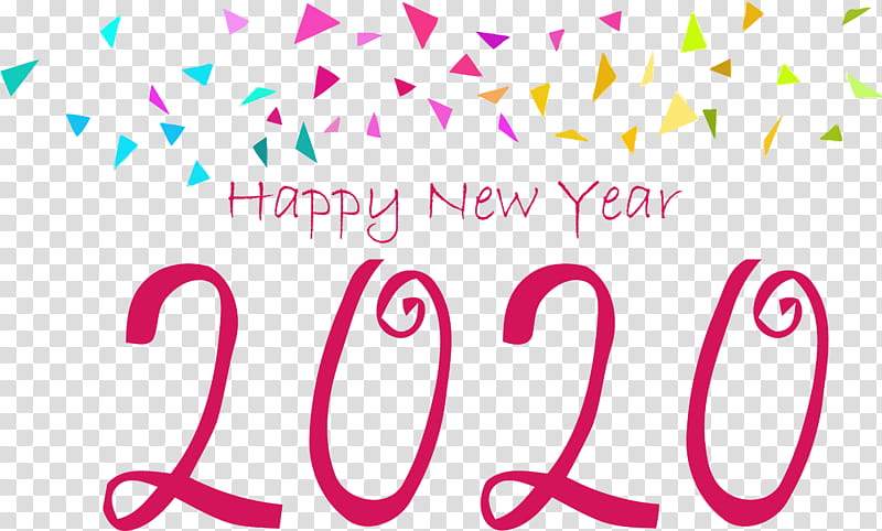 happy new year 2020 new year 2020 new years, Text, Pink, Line, Magenta, Calligraphy transparent background PNG clipart