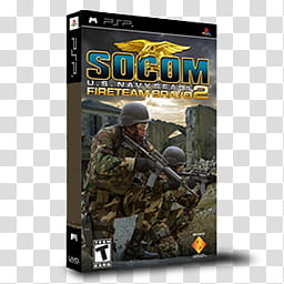 PSP Games Boxed  , SOCOM US Navy SEALs Fireteam Bravo  transparent background PNG clipart