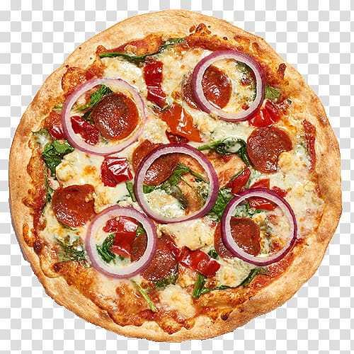 Junk Food, Pizza, Sicilian Pizza, Pepperoni, Dodo Pizza, Neapolitan Pizza, Fried Chicken, Vegetarian Cuisine transparent background PNG clipart