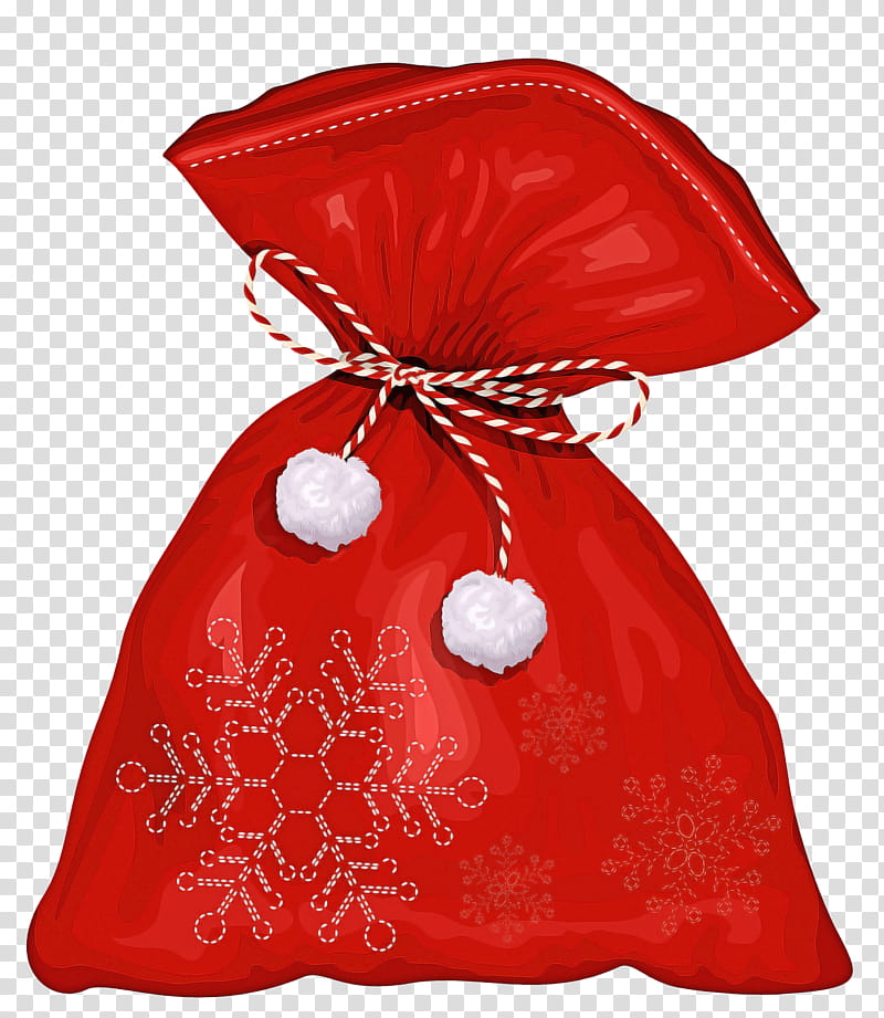 Red Christmas Ribbon, Mrs Claus, Santa Claus, Bag, Santa Suit, Christmas Day, Gift, Bum Bags transparent background PNG clipart