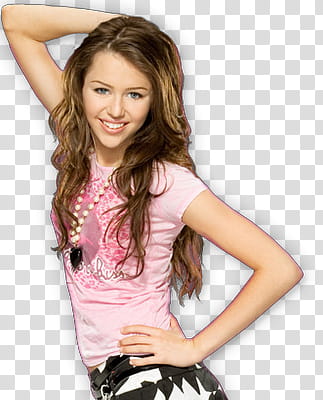 Miley Cyrus, woman holding her waist transparent background PNG clipart