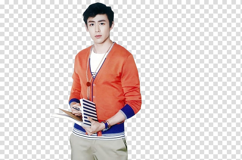 Nichkhun for I m David ss , man in orange jacket transparent background PNG clipart