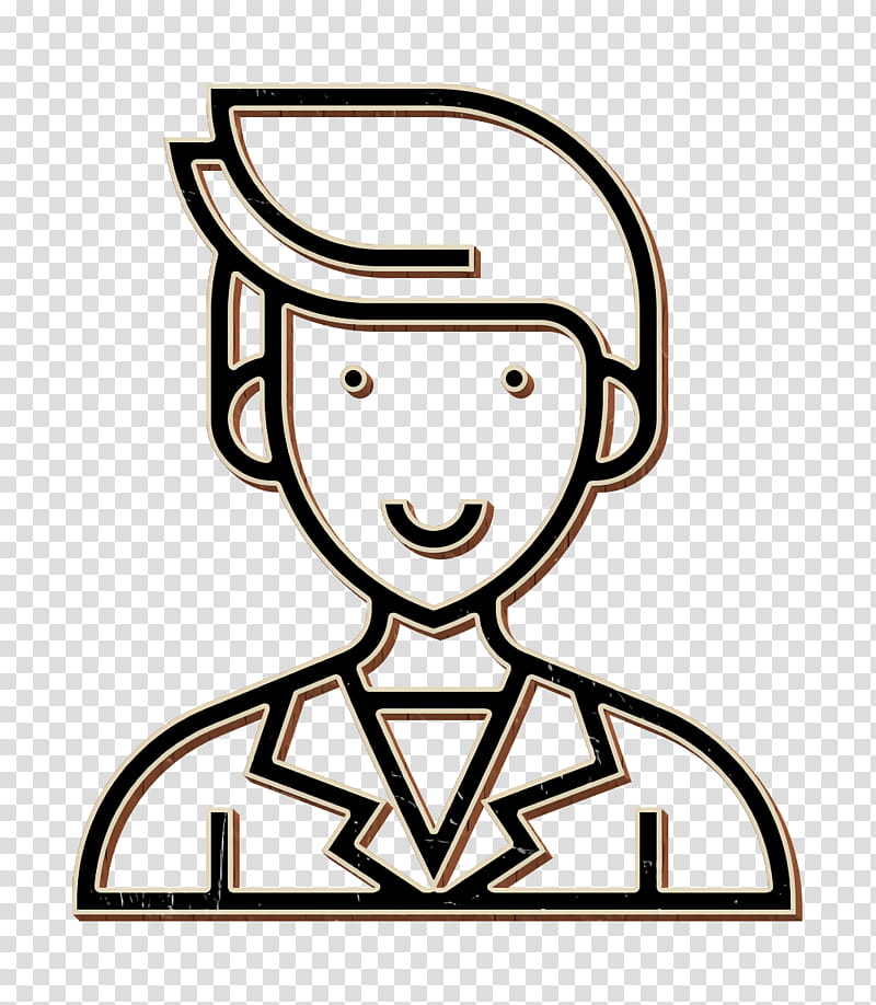 Marketing icon Careers Men icon Client icon, Line Art, Cartoon, Pleased, Smile transparent background PNG clipart
