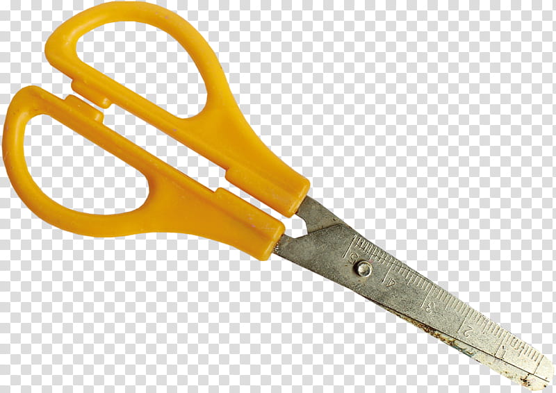 yellow handled scissors transparent background PNG clipart