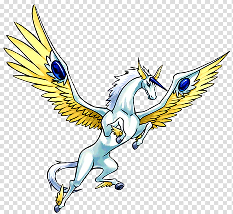 Crystal Beast Sapphire Pegasus render transparent background PNG clipart