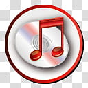 Dockstar Apple Icons, iTunesRed transparent background PNG clipart