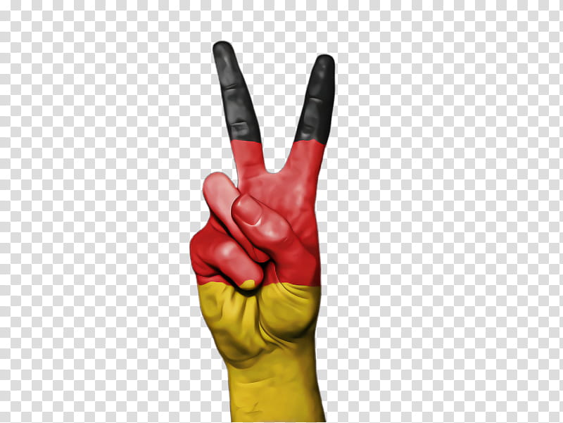 glove hand finger red gesture, V Sign, Safety Glove, Personal Protective Equipment, Thumb, Sign Language transparent background PNG clipart