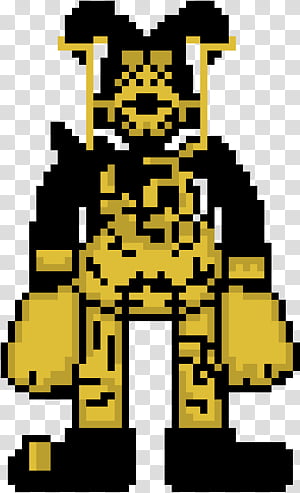 Bendy And The Ink Machine, Pixel Art, Sprite,  Cartoon, Canvas, Geek, Creativity, Yellow transparent background PNG clipart thumbnail