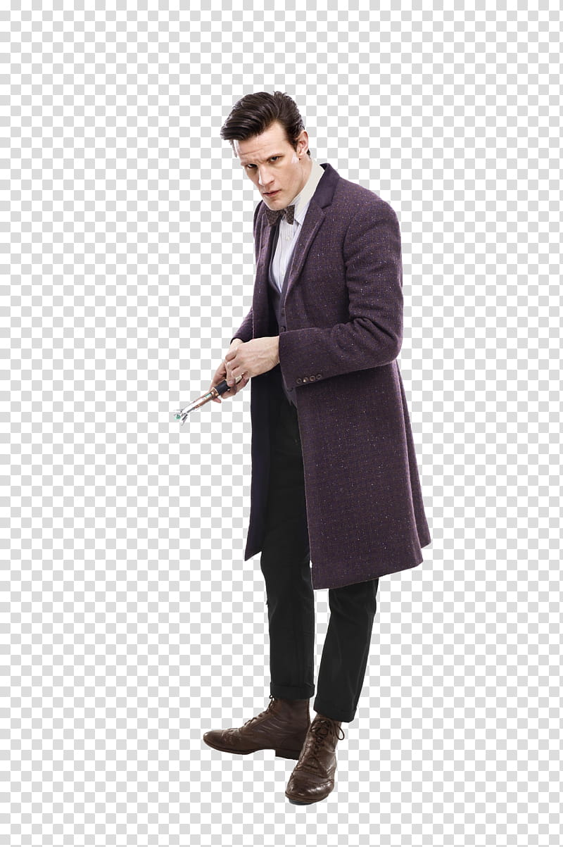 Matt Smith , men's purple coat transparent background PNG clipart