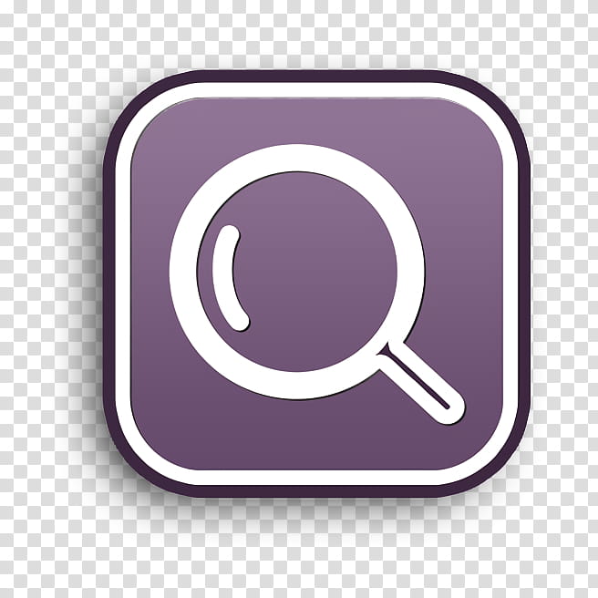 find icon glass icon lens icon, Magnifier Icon, Search Icon, Violet, Purple, Circle, Line, Logo transparent background PNG clipart