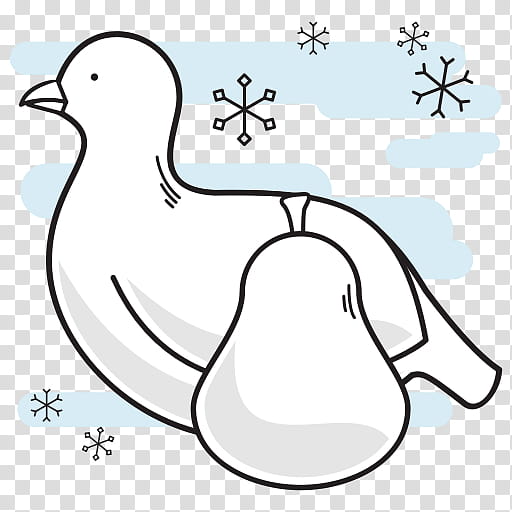 Christmas Black And White, Duck, Twelve Days Of Christmas, User, Beak, Bird, Black And White
, Water Bird transparent background PNG clipart