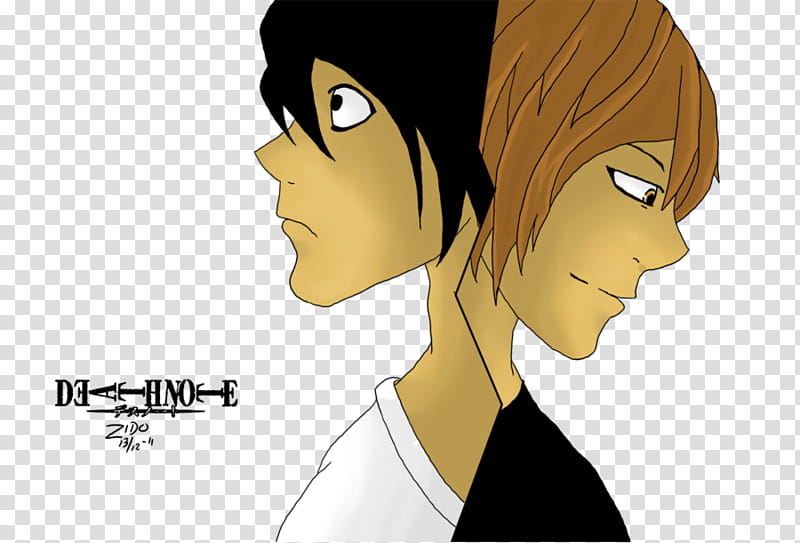 Death Note L and Kira transparent background PNG clipart