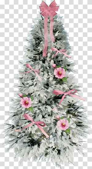 Christmas tree, Watercolor, Paint, Wet Ink, Colorado Spruce, Plant, Oregon Pine, Christmas Decoration transparent background PNG clipart thumbnail