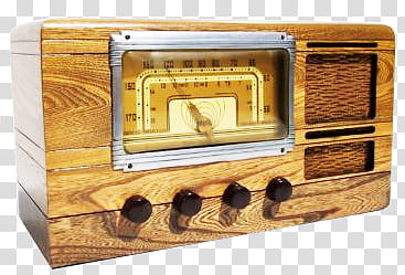 s, vintage brown radio transparent background PNG clipart