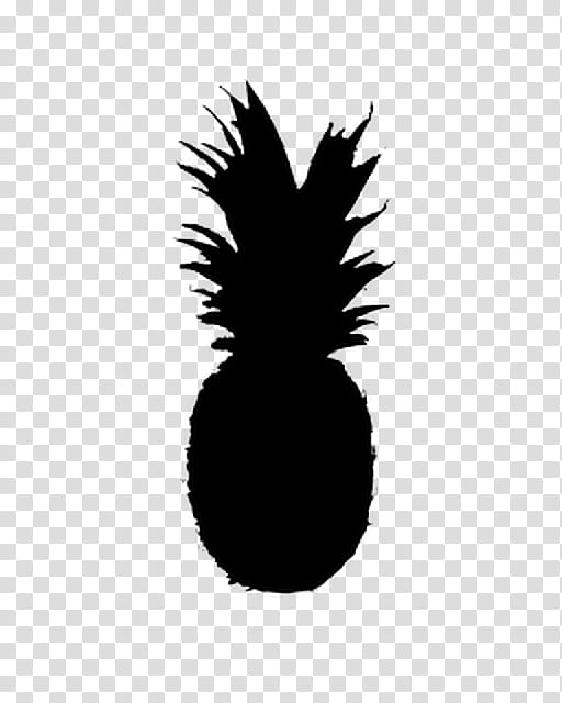 Leaf Silhouette, Black, Pineapple, Ananas, Fruit, Plant transparent background PNG clipart