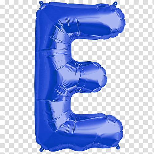 Cryba, blue letter E balloon transparent background PNG clipart