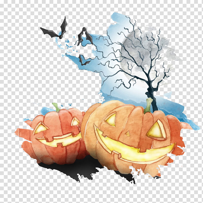 Halloween Pumpkin Art, Halloween , Las Vegas, Watercolor Painting, Party, Birthday
, Jackolantern, Cartoon transparent background PNG clipart