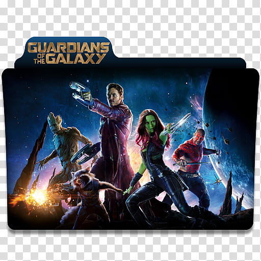 Marvel Universe Movies Folder Icons, Guardians of the Galaxy transparent background PNG clipart