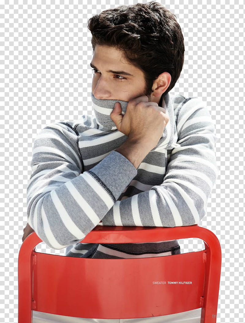 Tyler Posey , man holding his chick wearing sweater transparent background PNG clipart