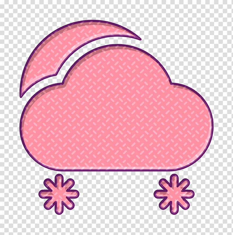 cloud icon day icon snow icon, Sun Icon, Weather Icon, Pink, Heart, Peach transparent background PNG clipart