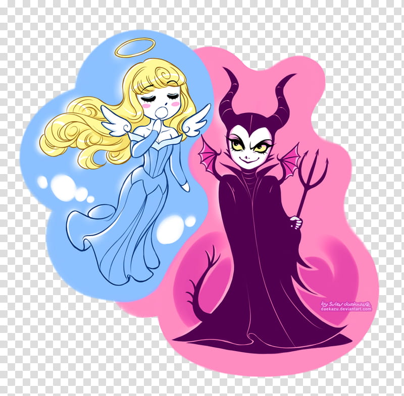Sleeping Beauty and Maleficent transparent background PNG clipart