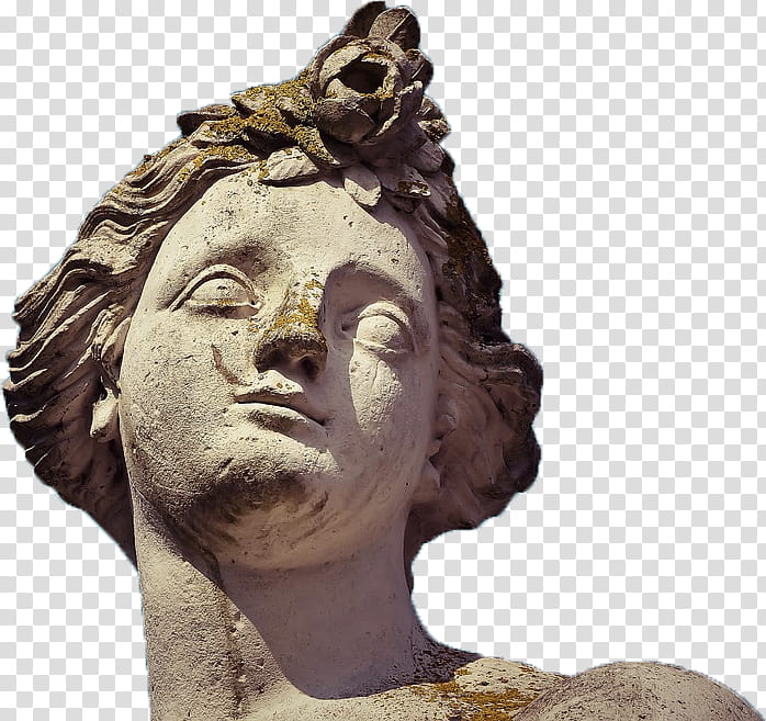 RESOURCE  Cinderblock Garden, woman's face statue art transparent background PNG clipart
