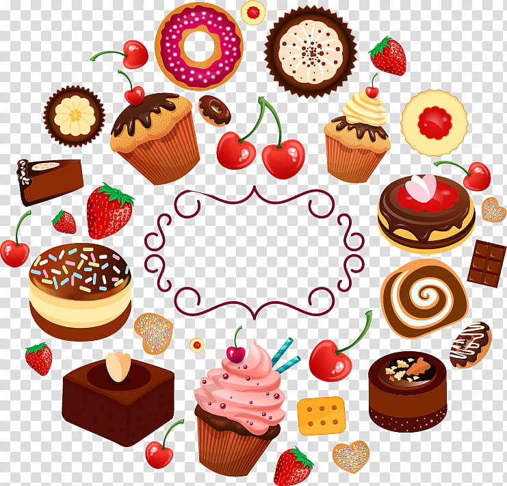 Chocolate, Cupcake, Donuts, Frosting Icing, Dessert, Menu, Pastry, Bakery transparent background PNG clipart