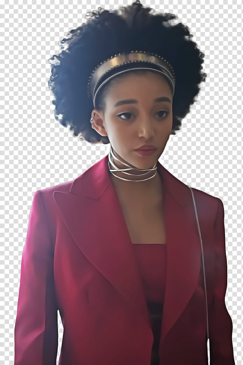 Afro Adwoa Aboah Model Wig Portrait, Hat, Red, Maroon, Red Carpet, Amandla Stenberg, Hair, Clothing transparent background PNG clipart