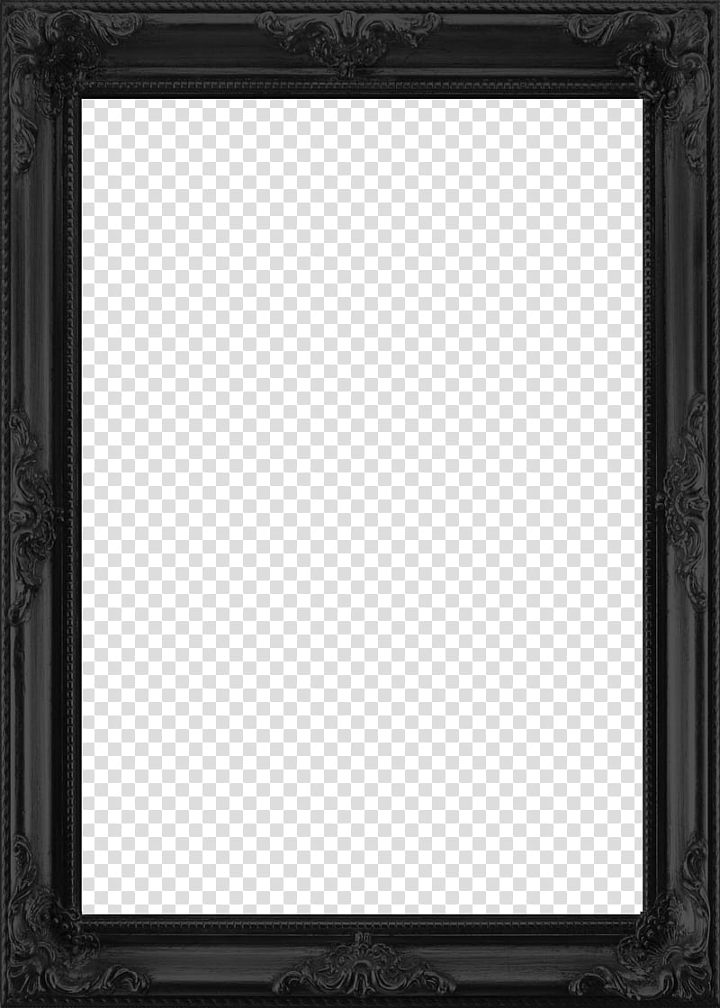 Antique Frames II Rec, black and gray leather wallet transparent background PNG clipart