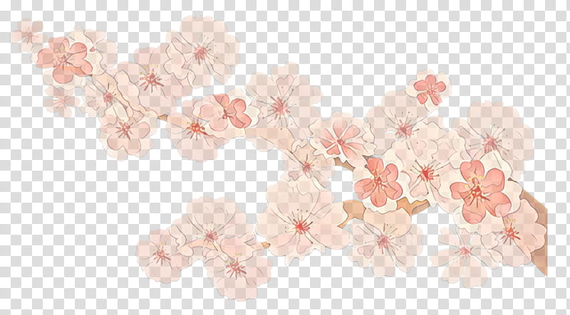 Cherry blossom, Cartoon, Pink, Flower, Peach, Petal, Plant, Fashion Accessory transparent background PNG clipart
