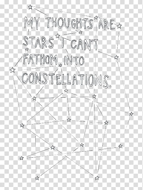 Overlays y firmas , my thoughts are stars i can't fathom into constellations artwork transparent background PNG clipart