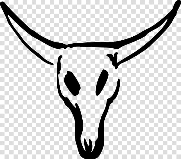 horn bovine head snout black-and-white, Blackandwhite, Cowgoat Family, Line Art, Wildlife transparent background PNG clipart
