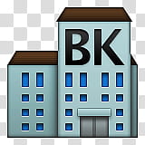 blue BK buildings transparent background PNG clipart