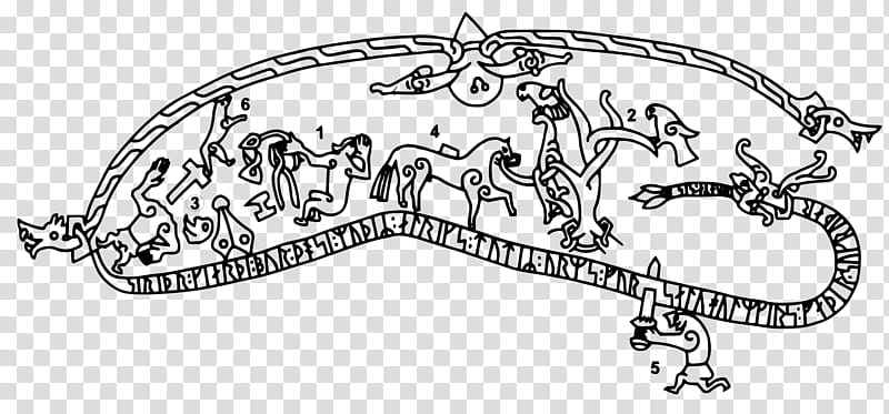 Dragon, Sigurd Inscription, Sigurd Stones, Runestone, Viking Age, Carving, Viking Runestones, Norse Mythology transparent background PNG clipart