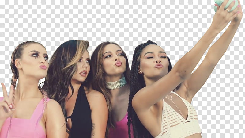 Little Mix, four women taking transparent background PNG clipart