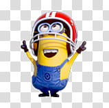 Minions, Minion wearing football helmet transparent background PNG clipart