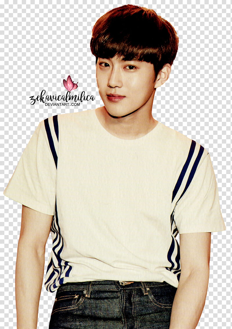 EXO Suho Love Me Right, man standing while smiling transparent background PNG clipart