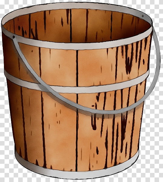 Wooden Bucket Transparency Drawing, Watercolor, Paint, Wet Ink, Spade, Cartoon, Wood Stain, Beige transparent background PNG clipart
