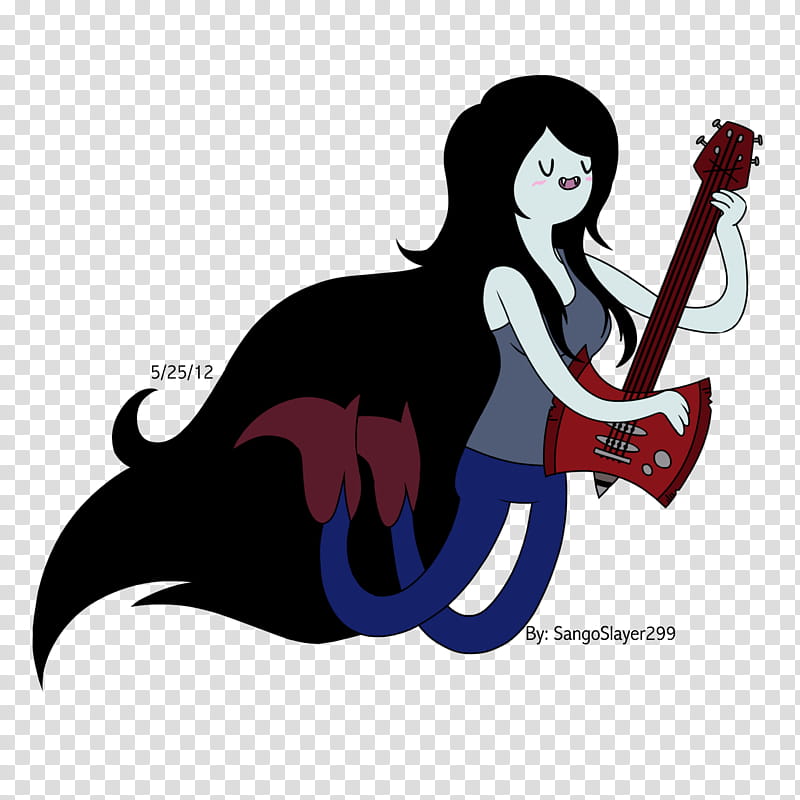 Marceline the Vampire Queen, Adventure Time female character holding guitar art transparent background PNG clipart