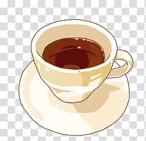 Drink Up, beige coffee cup and saucer transparent background PNG clipart