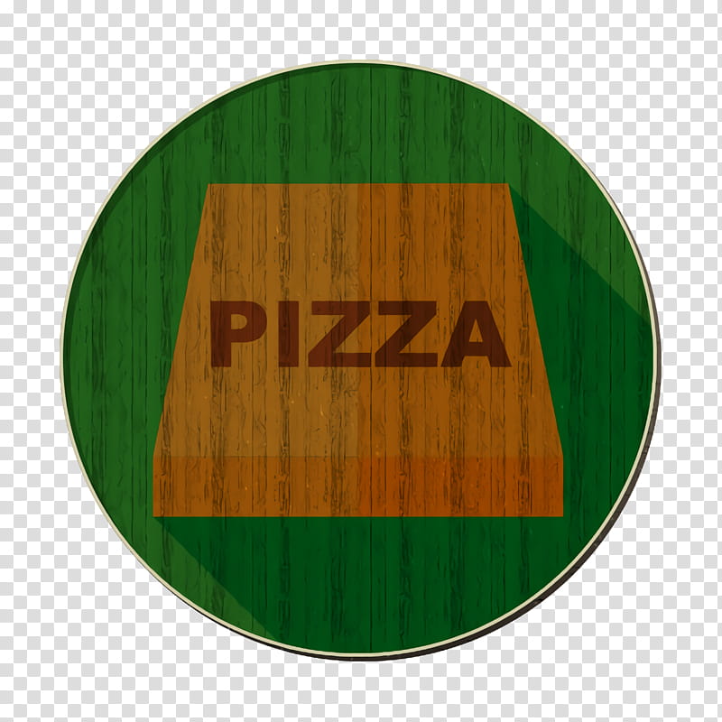 Take away icon Pizza icon, Green, Flag, Plate, Logo, Circle, Tableware, Signage transparent background PNG clipart