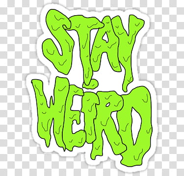 Colecion de stickers en, stay weird transparent background PNG clipart