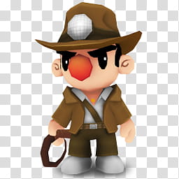 Spelunky Jones Icon, SpelunkyIconLowPoly- transparent background PNG clipart