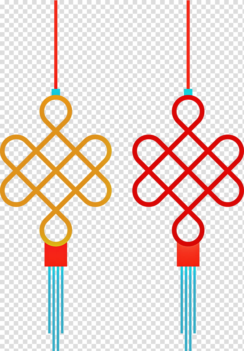 Chinese traditional decorative knots, Holiday Ornament, Line transparent background PNG clipart