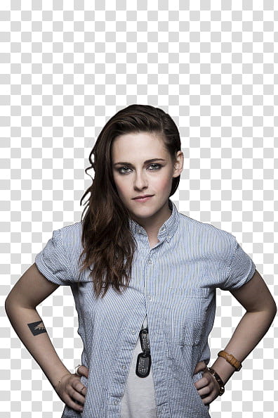 Kirsten Stewart wearing gray top transparent background PNG clipart