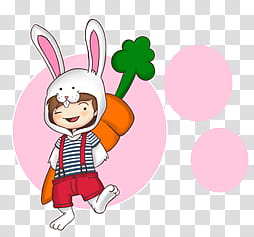 Louis Tomlinso Skin Para Rainmeter Carrot, boy in rabbit ears hat cartoon graphic transparent background PNG clipart